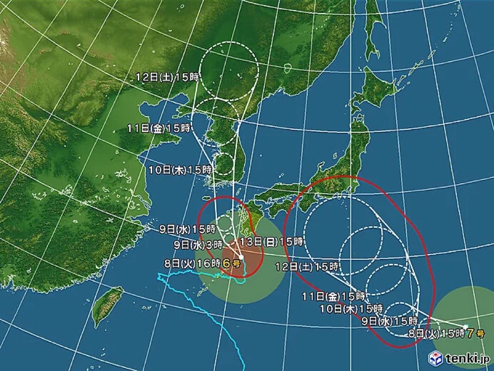 ダブル台風の影響は東北にも　危険な暑さや天気急変、高波、お盆の交通影響など警戒 | アレルギー対応パンのtonton