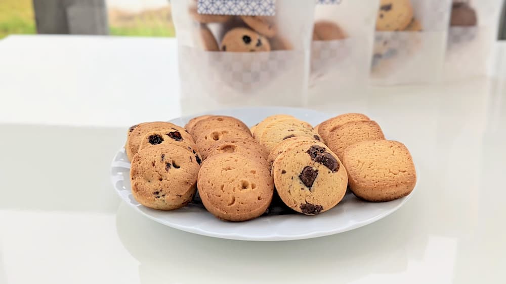 ４種類のクッキーセット（メープル・チョコチップ・レーズン・プレーン）【卵・乳アレルギー対応】