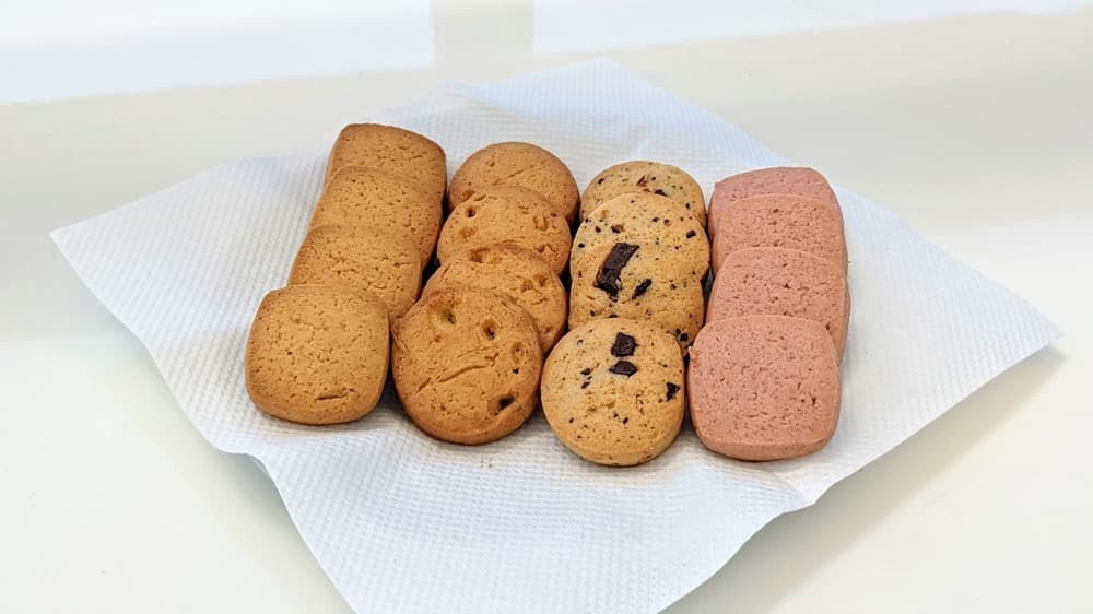 ４種類のクッキーセット（プレーン・メープル・チョコチップ・とちおとめいちご）【卵・乳アレルギー対応】